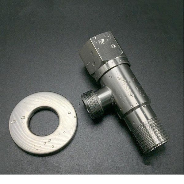 

stainless steel angle valve g1/2 thread triangle valve and cold water valve bathroom connector for toilet basin wate wmtibi