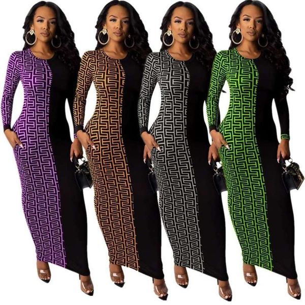 

stripe j6118 casual long women's sleeve nightclub dress, Black;gray