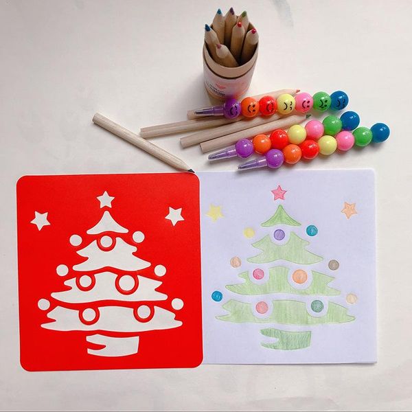 

6pcs plastic picture drawing template stencils rulers painting kids diy art paper coloring cards scraping drawing toys gyh sqcwzd pingtoy