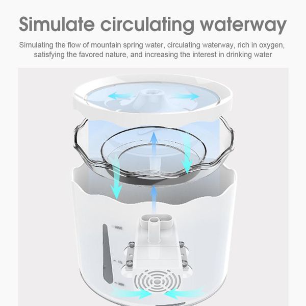 

1.8l matic cat fountain electric pet water dispenser feeder led dog cat drinking filter bowl container usb jllegb