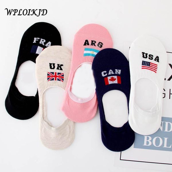 

wploikjd]new product fashion embroidery stealth candy color antiskid socks cotton women country sokken meias socks1, Black;white