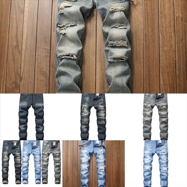 

6fvyz autumn rip winterkanye west knee men jeans feet high street hole hole cultivate black and jean short man one's morality