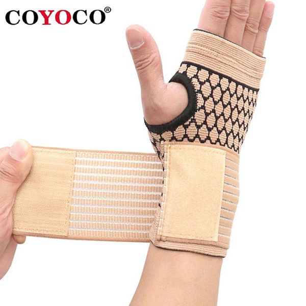 

1 шт pressurizable бандаж запястья brace ладони защита wristband coyoco профессиональный спорт нарукавье запястье поддержки серый sqcorj
