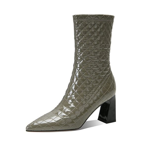 

2021 fall marks mid-calf, high heels, black shoes, party boots, shoes 34-42. u2kn