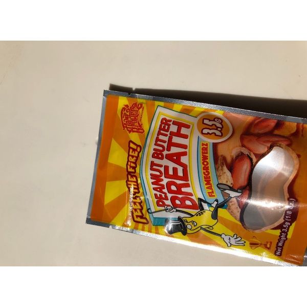 

fire peanut butter breath california 3.5-7g edibles packaging mylar bags bbymrn