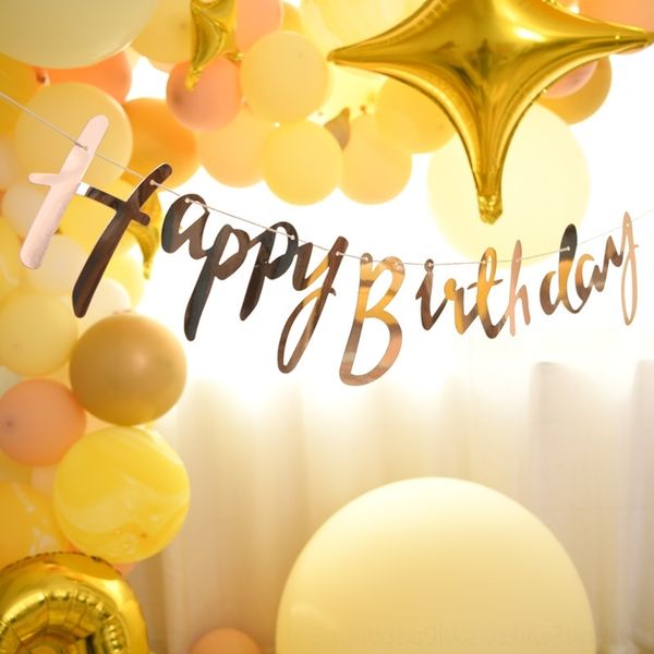 

l9cqn ins ребенок цельный с днем рождение флаг позолоты счастливого вверх стилем письма платья баннеры флага на день рождения и флаги d92qa