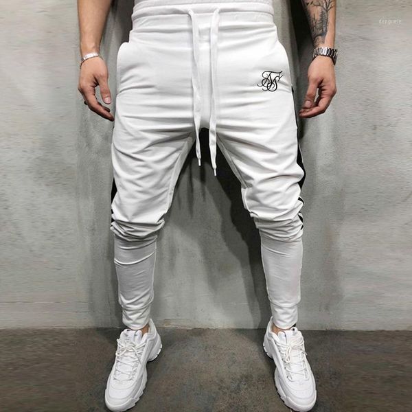 

siksilk jogging men sport sweatpants running pants gym pants men joggers cotton trackpants slim fit bodybuilding trouser1, Black
