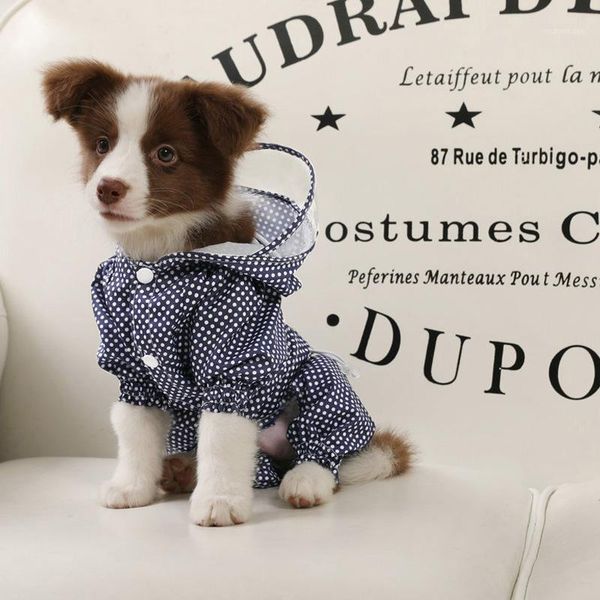 

dog apparel pet clothes raincoat coat waterproof puppy jacket outdoor cat hooded jumpsuit rompers1