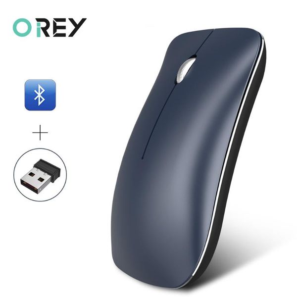 

2.4g silent wireless mouse rechargeable bluetooth mouse for lenovo lapmagic gaming pc gamer computer