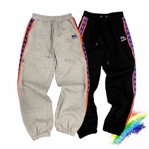 

pants men women fleece sweatpants side stripe trousers, Black