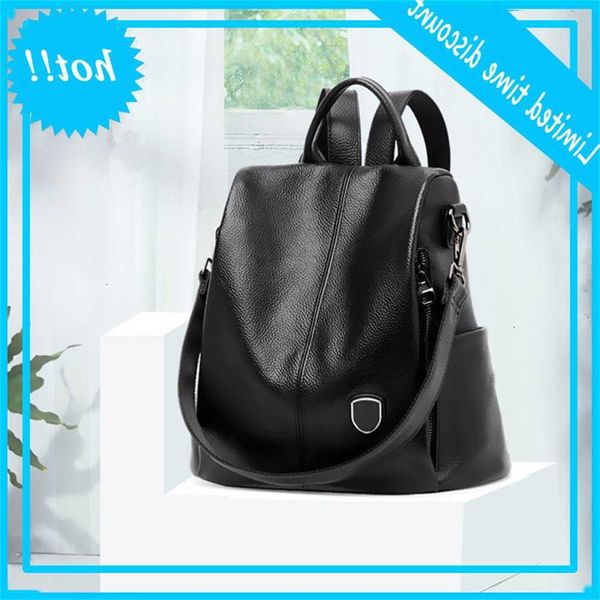 

in autumn leather bag women's multifunctional backpack large capacity