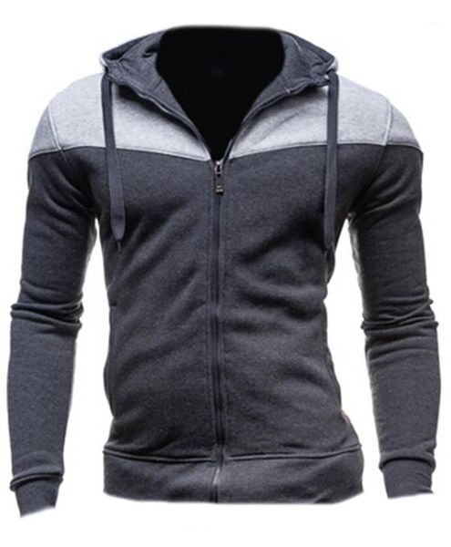 

generic men's casual raglan sleeve spliced drawstrings hoodies1, Black