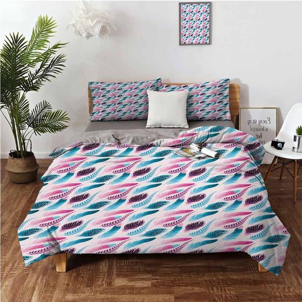 

exquisite bird feathers peacock bohemian folk style artistic designbedding 3-piece set