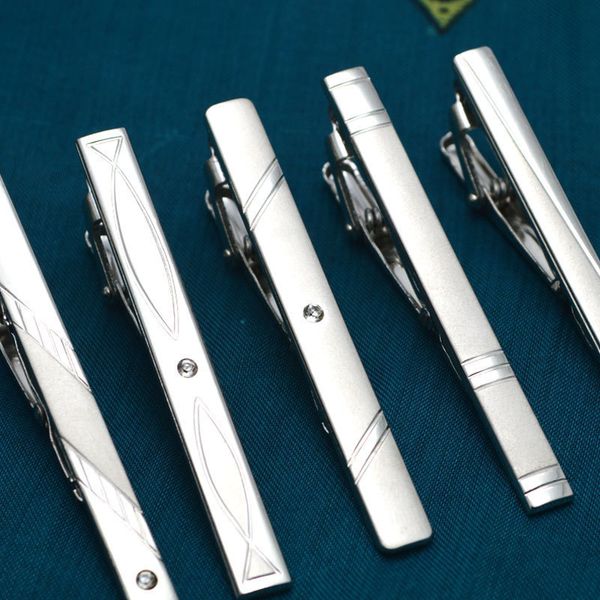 

men's clip metal crystal formal dress shirt wedding ceremony gold necktie bar gentlemen party accessories gifts tie clips