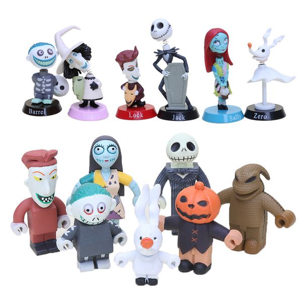

toys nightmare before jack skellington christmas action lock barrel wobbler bobble head pvc figure collection toy