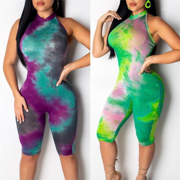 

imcute backless halter lace-up women playsuit jumpsuit romper bodycon playsuit party colorful skinny bandage shorts jumpsuit1, Black;white
