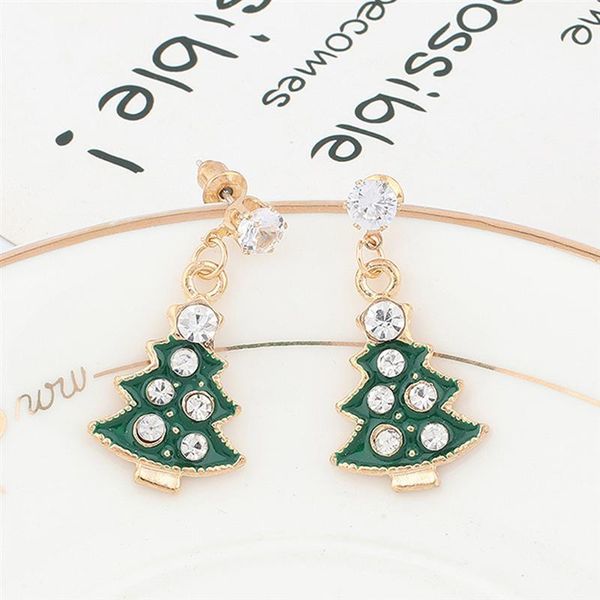 

3 пары рождество ушные рождество уха коты xmas themed креативный масло капельного серьги набор алмазный белл серьги партии ear decor sqcdaw