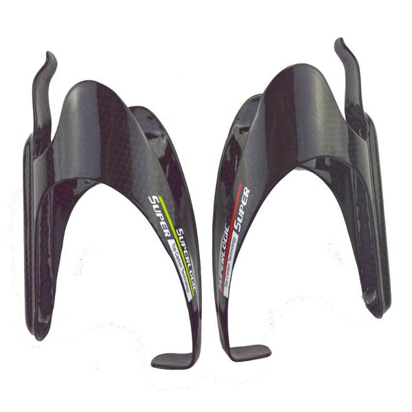 

water bottles & cages 2pcs/lot carbon gloss mtb road mountain bike bicycle bottle cycling holder ultralight handlebar mount 74mm