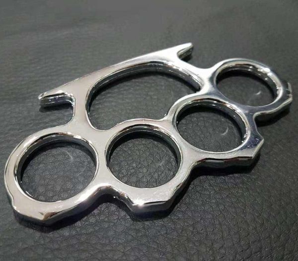 

2pcs silver gold and black thin steel brass knuckle dusters self defence gear 131