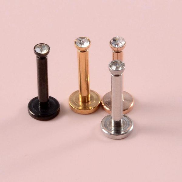 

4pcs surgical steel ear tragus cartilage heart ball moon labrets lip stud ring ball ear lobe earrings body piercing jewelry q sqcbvy, Silver