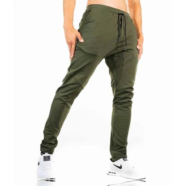

men long pants spring summer selling skinny mid-waisted drawstring bodybuilding men pencil pants four colors, Black