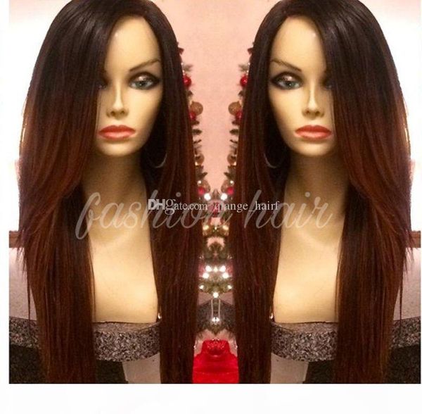 

7a full lace human hair wigs for black women glueless full lace wigs indain virgin hair straight lace front human hair wigs, Black;brown
