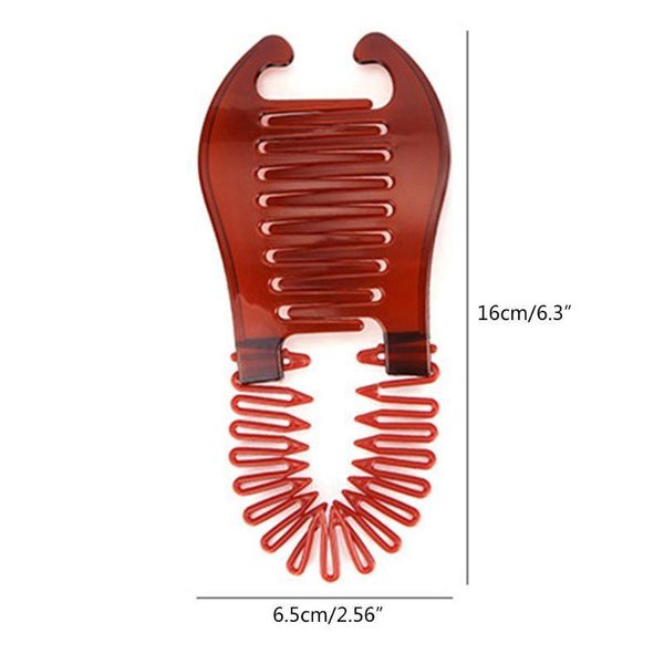 

1pcs soft bendabe side hair combs plastic braided hair comb styling tool hairdressing headwear acc jllipt, Silver