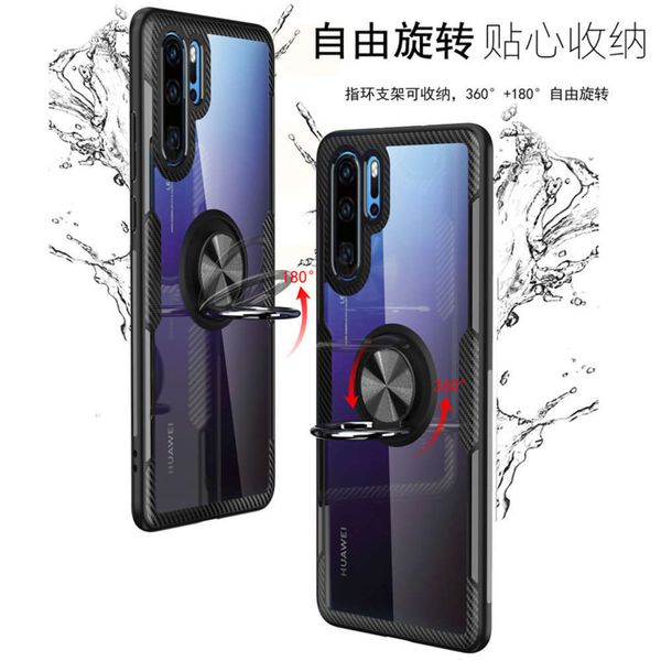 

bgrfall inclusive lens protective case huawei p30pro tide brand magnetic absorption military anti falling transparent 40 mobile phone c