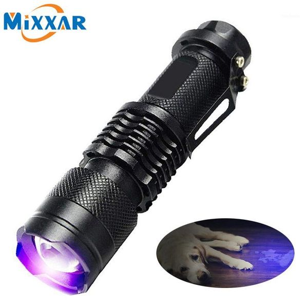 Lanternas Tochas Caça LED UV Torch Light Ultra Violeta Blacklight 395nm bateria da lâmpada para marcador Detecção1