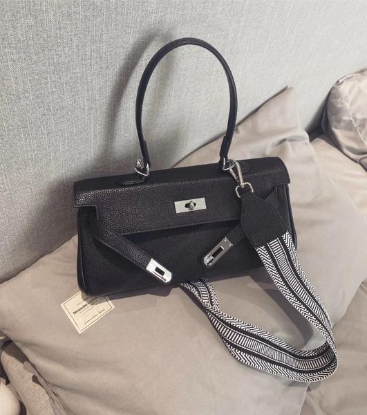 

bag women 2020 new trendy large capacity wide shoulder strap leather bag armpit women luxury