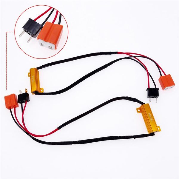 

1 pair h7 h11 9005 50w 6rj 8rj canbus resistance led decoder light error load resistor controller warning lamp canceler 12v