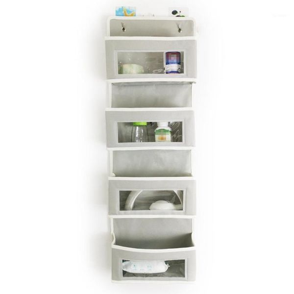 

multipurpose 4 layers kitchen closet organizer hanging wardrobe storage pvc pockets bag for underwear cosmetics toys sundries1