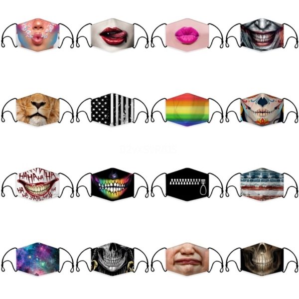 

3d printed leopard designer anti-smog pm2.5 mask dust-proof breathable face masks 175