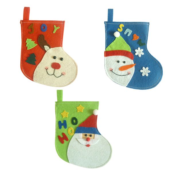 

pack of 3 christmas stockings decoration - fireplace tree decor silverware holders