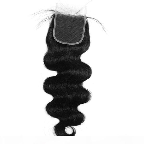 

4*4 closures malaysian peruvian mongolian indian brazilian hair extensions body wave straight human hair lace closure, Black;brown