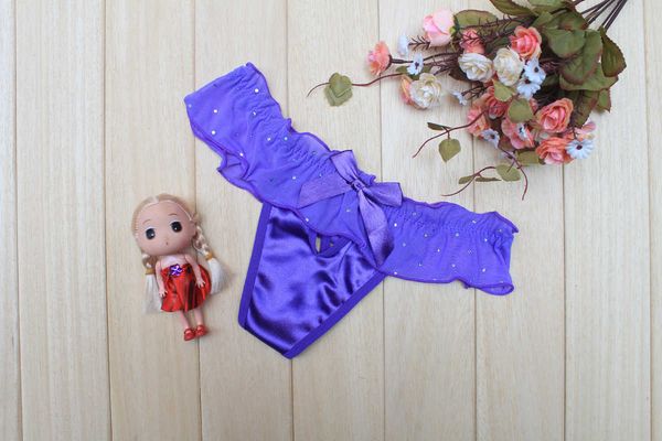 

2pcs women's lace-up adjustable cotton solid g-string thong panties string underwear cozy lingerie tempting briefs, Black;pink