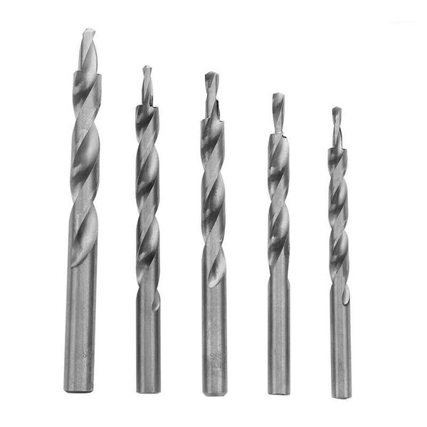 

5pcs woodworking drill bit replacement hss twist step drill bit tool for manual-pocket hole system 4-8/5-9/5-10/6-10/8-12mm1