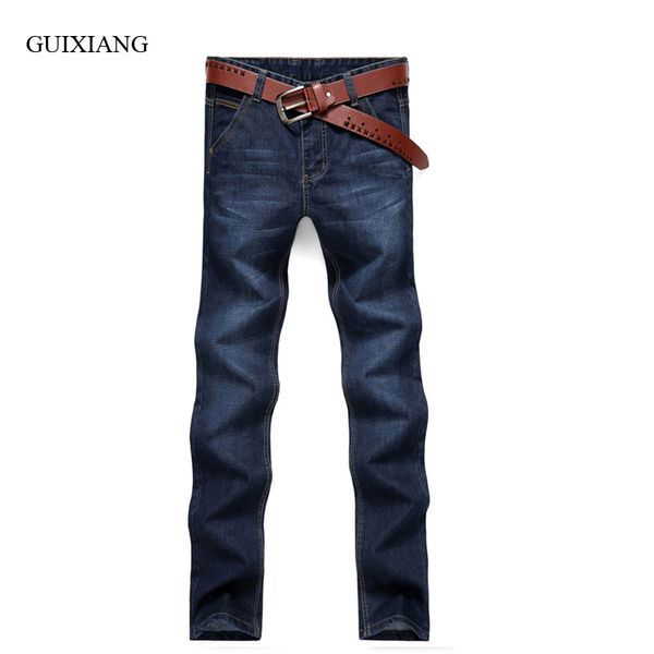 

new arrival style men boutique denim jeans business casual solid straight trousers men's youth casual slim pants large size28-38, Blue
