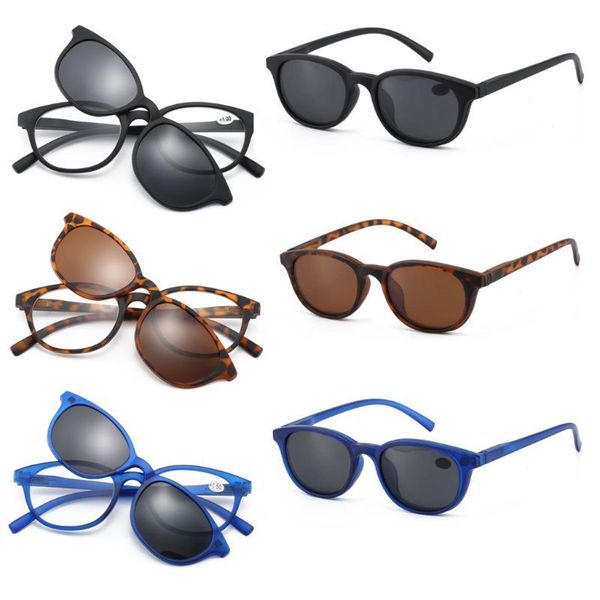 

reading glasses presbyopia polarized newmagnetic clip on sunglasses readers7