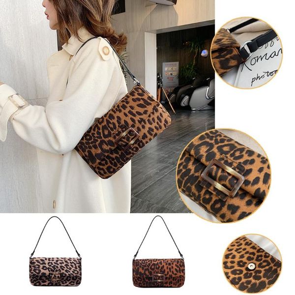 

aelicy bags for women 2020 new leopard pattern shoulder solid popular large capacity honorable shoulder bags for women 2020