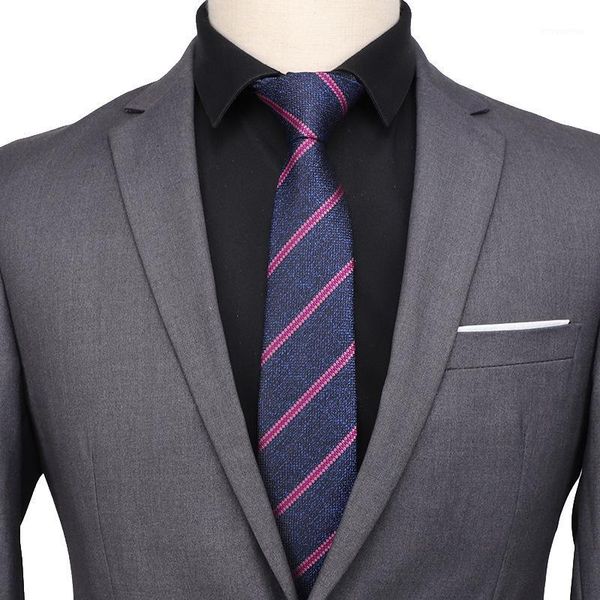 

linbaiway 7cm classic tie for men women skinny neck tie for wedding dress mens neckties suits slim neck ties cravat custom logo1, Blue;purple