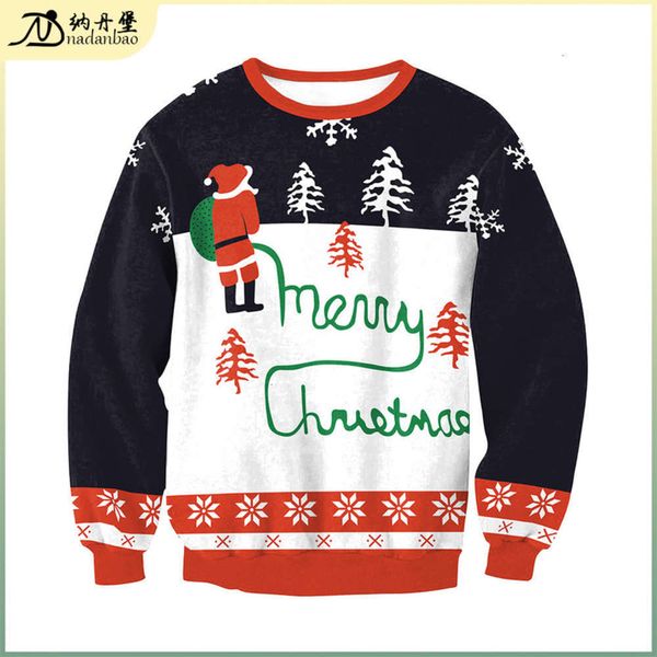 

and winter clothing women's sweater autumn printed round neck loose swyl015, Black