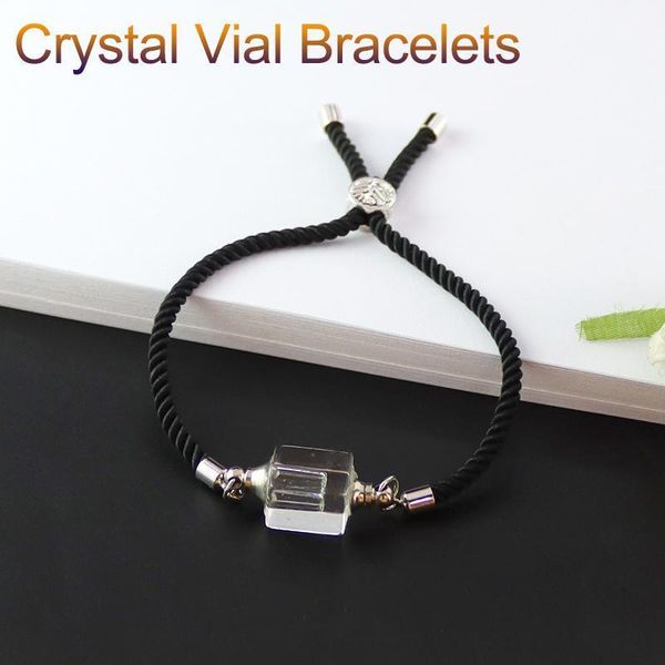 

1pc crystal vial bracelets name on rice bracelets wishing for woman girl gift fashion jewelery whlesale1, Golden;silver