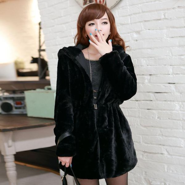 

women's fur & faux winter thick warm coat long hooded black overcoat both side wear outwear casaco de feminino inverano 2021 fashion e1