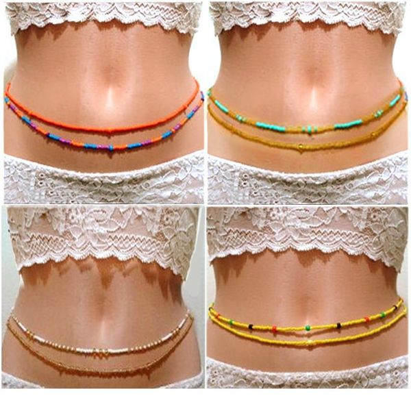 

2020 новые двойные бисера живот талии цепи женские сексуальные бикини пляж петь цепь цепь цепи цепи кузова старинные винтаж, Black