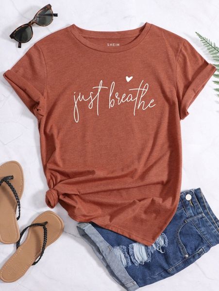 

heart & slogan graphic tee u1bg#, White