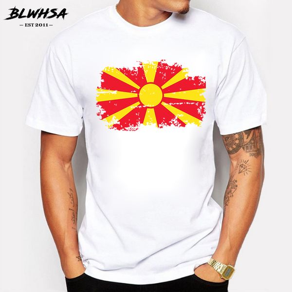 

blwhsa summer macedonia flag men t shirts short sleeve nostalgia style t-shirts for men fitness fans tshirt sport hooded sweatshirt hoodie
