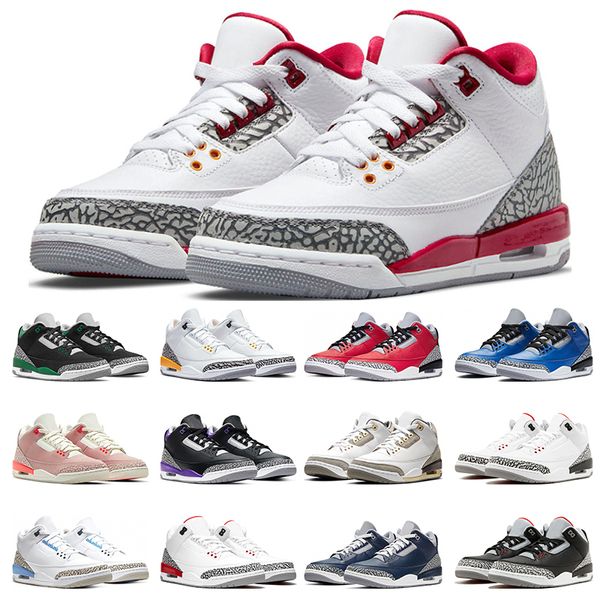 2022 J3 3S Männer Basketballschuhe Cardinal Red Pine Green Midnight Navy A Ma Maniere Fragment Rust Pink Laser Orange Trainer Sport Sneakers Größe 5,5-13