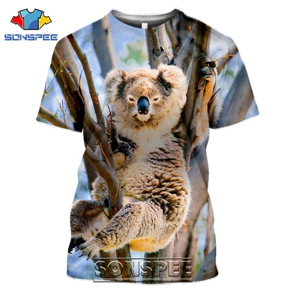 

koala men cartoon cute animal 3d print shirts oversized hentai horror men clothing