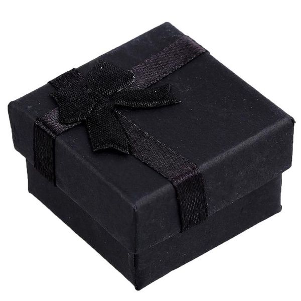 

24 шт. кольцевые серьги ювелирные изделия подарочная коробка bowknot квадратный чехол черный, Pink;blue